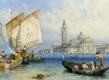 Venecia clásica Painting - San Giorgio Maggiore victoriano Myles Birket Foster Venecia